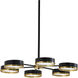 Oswin 6 Light 37 inch Black / Brass / Black Chandelier Ceiling Light